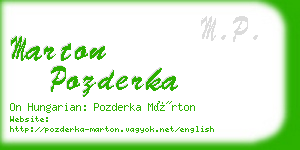 marton pozderka business card